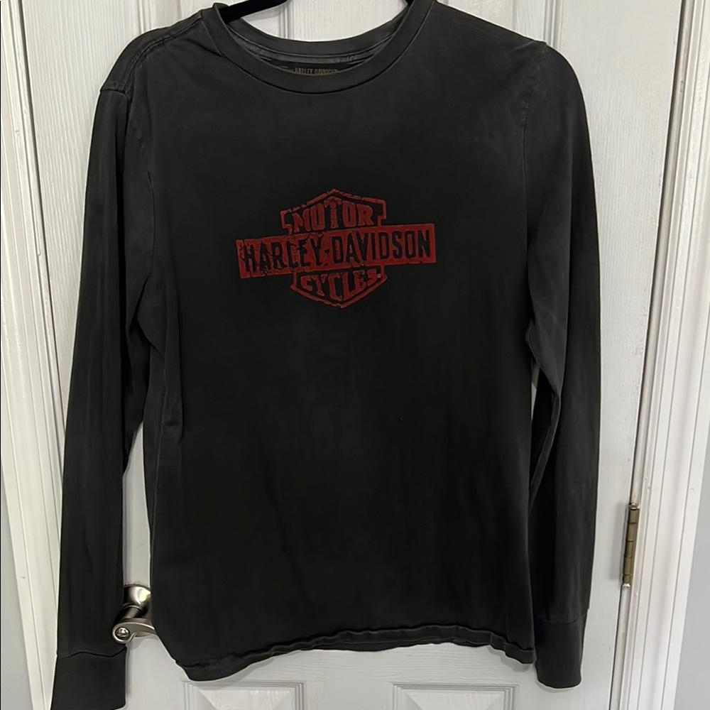 Harley-Davidson Black and Red Long Sleeve Tee